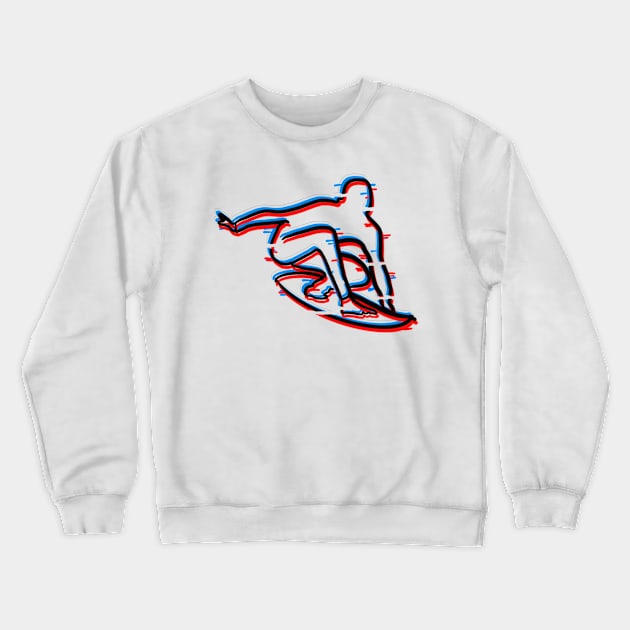 Glitch surfer Crewneck Sweatshirt by Gavlart